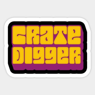 Crate Digger /// Vinyl Record Junkie Design Sticker